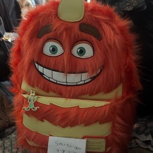 Loungefly Red and Yellow Monster Backpack